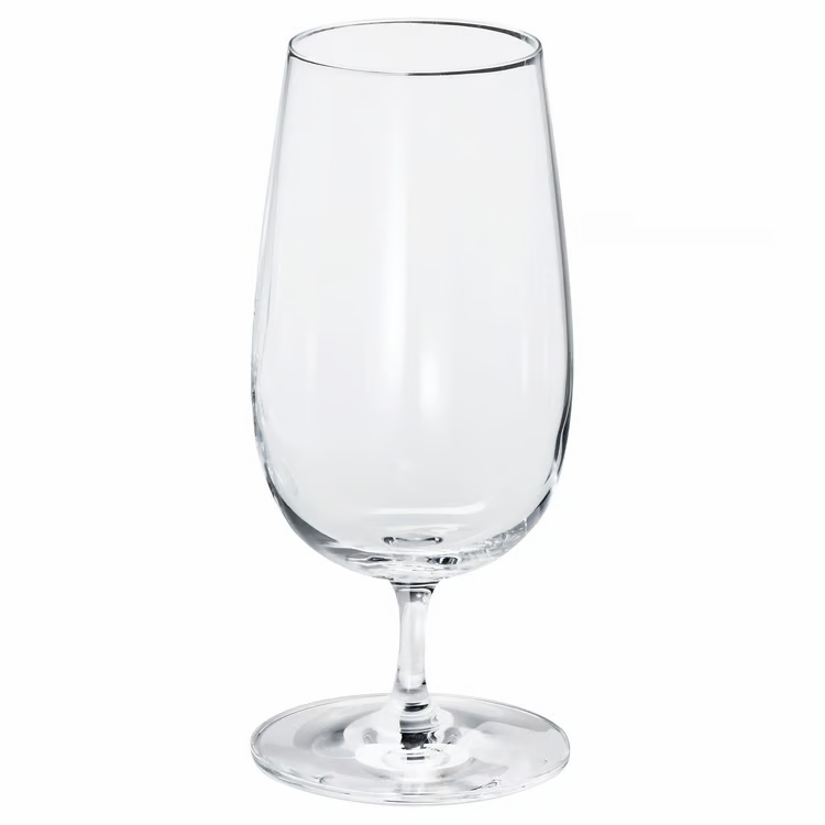 ölglas med fot grund