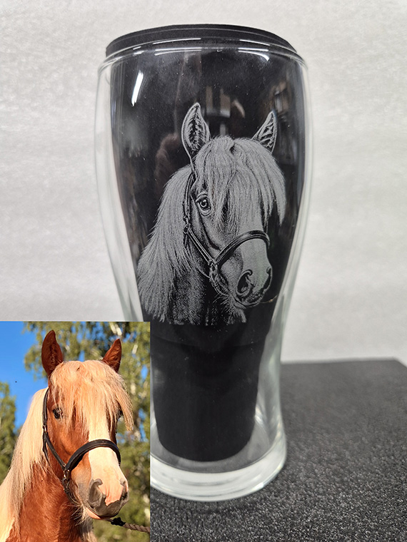 Ölglas med personligt foto/motiv